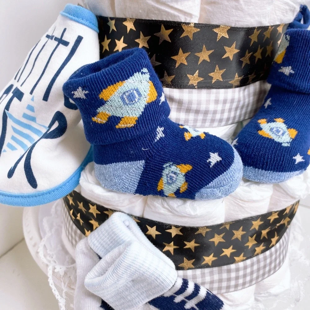 Aviator Pilot Diaper Cake, Baby Boy Shower Gift